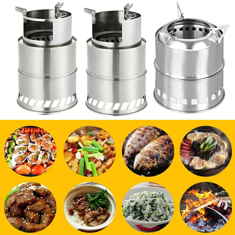 1 шт. Кемпинг легкая Печь складной ветрозащитный дровяная печь для пикника на