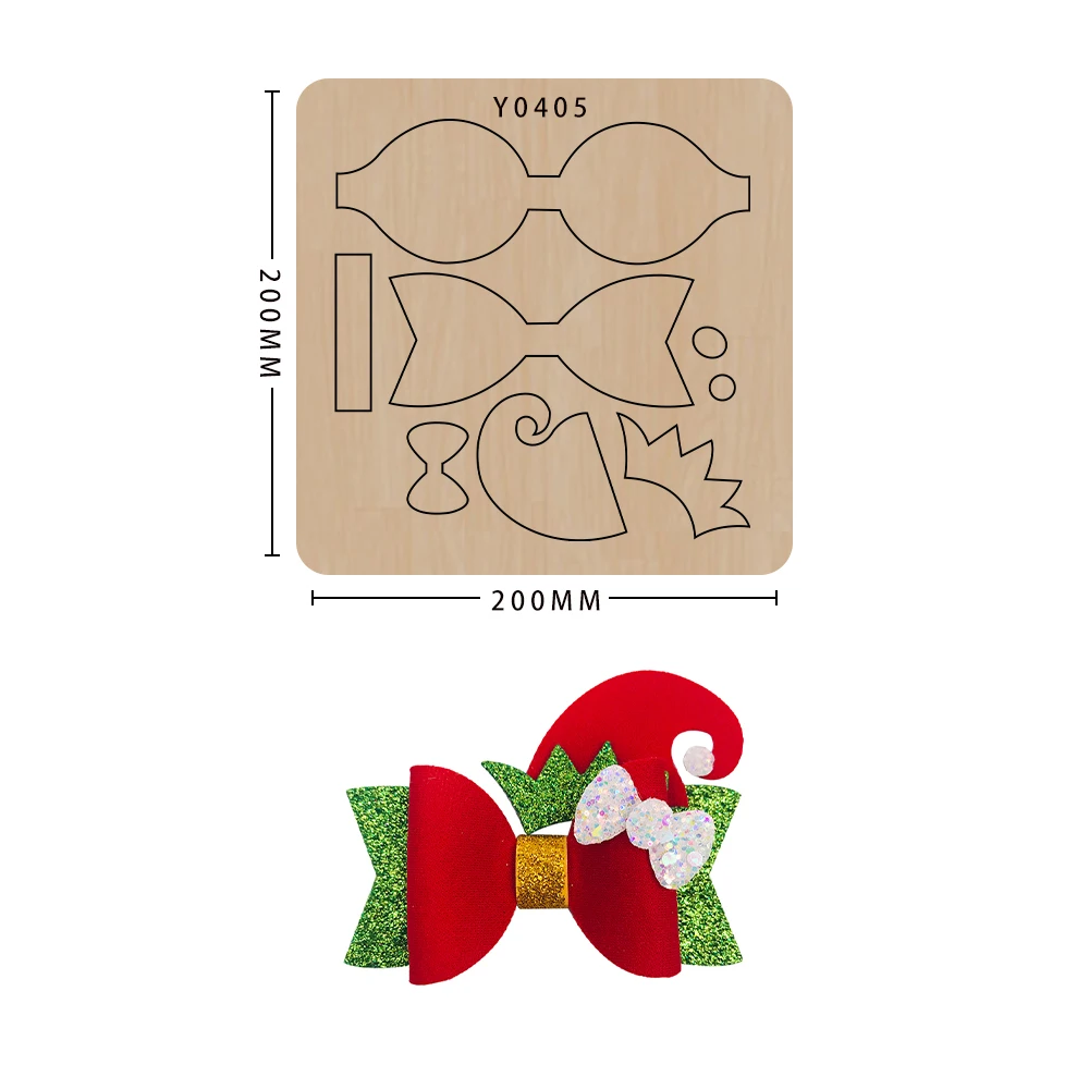 

Christmas Bowknot Scrapbook Molds Diy Wooden Die Cutting Handmade New Bow Molds Template Suitable For Sizzix Big Shot Machines