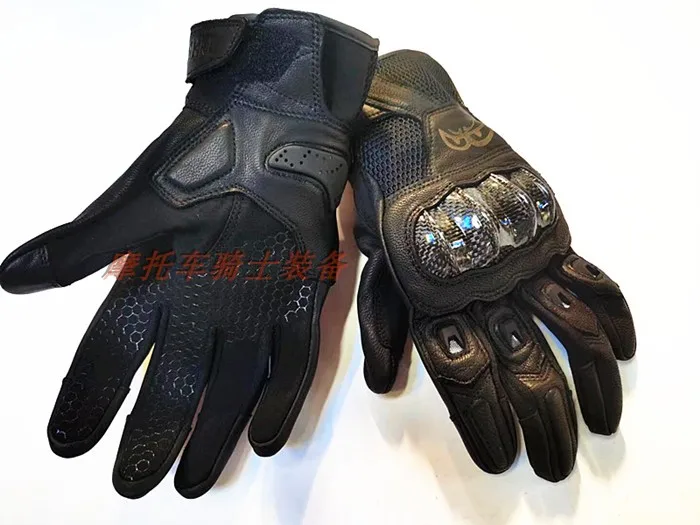 

BERIK Classic Motorcycle Gloves Black Racing Genuine Leather Motorbike Road Racing Team Glove Men Summer Gloves
