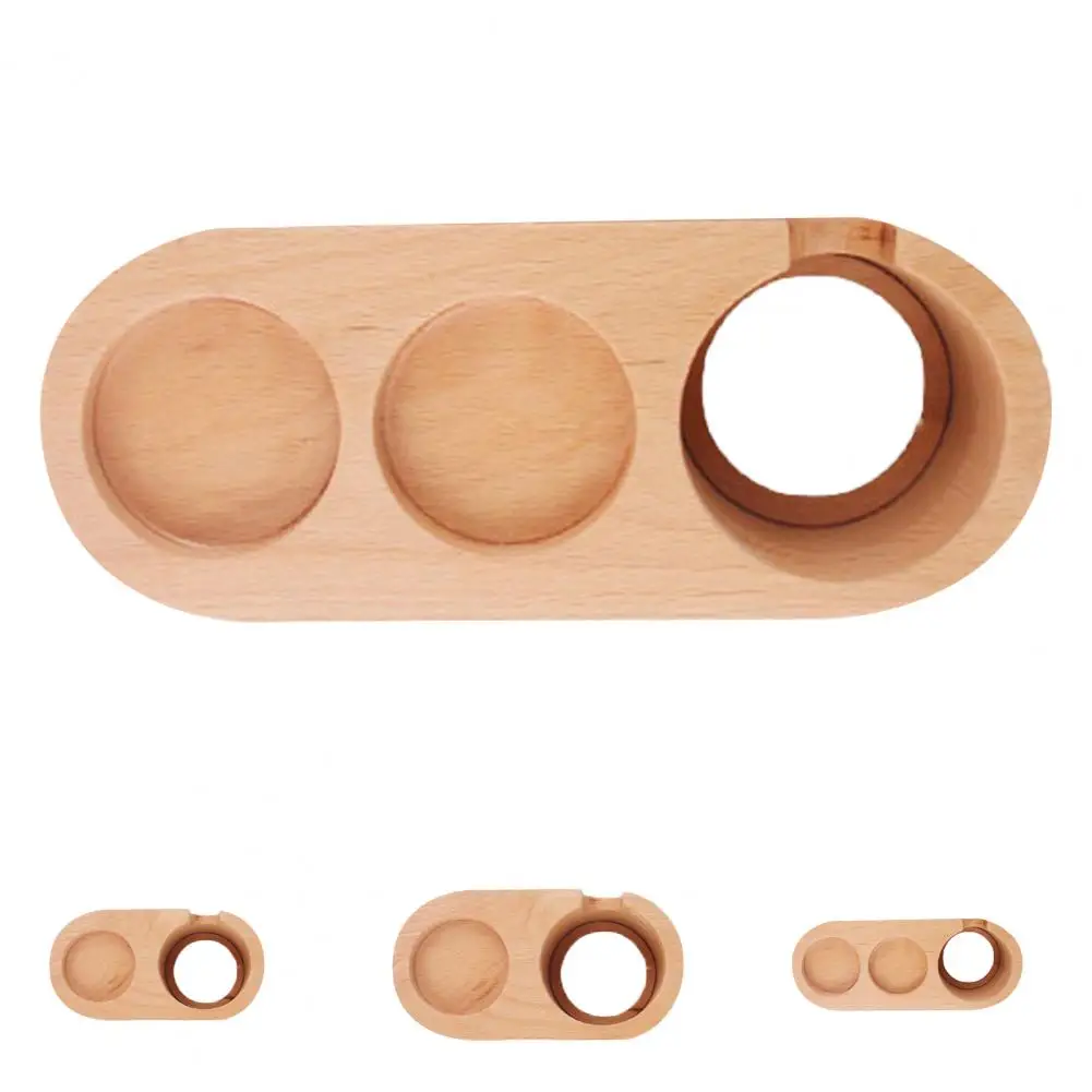 

51/58MM Manual Wood Coffee Tamper Holder Mat Barista Coffee Espresso Tampering Latte Art Pen Tamper Holder Home Coffee Accessory