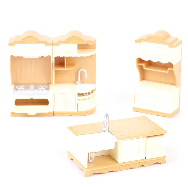 

1:12 миниатюрный кукольный домик с резервуаром для воды, скамейка для приготовления пищи, кухонные аксессуары, новое поступление