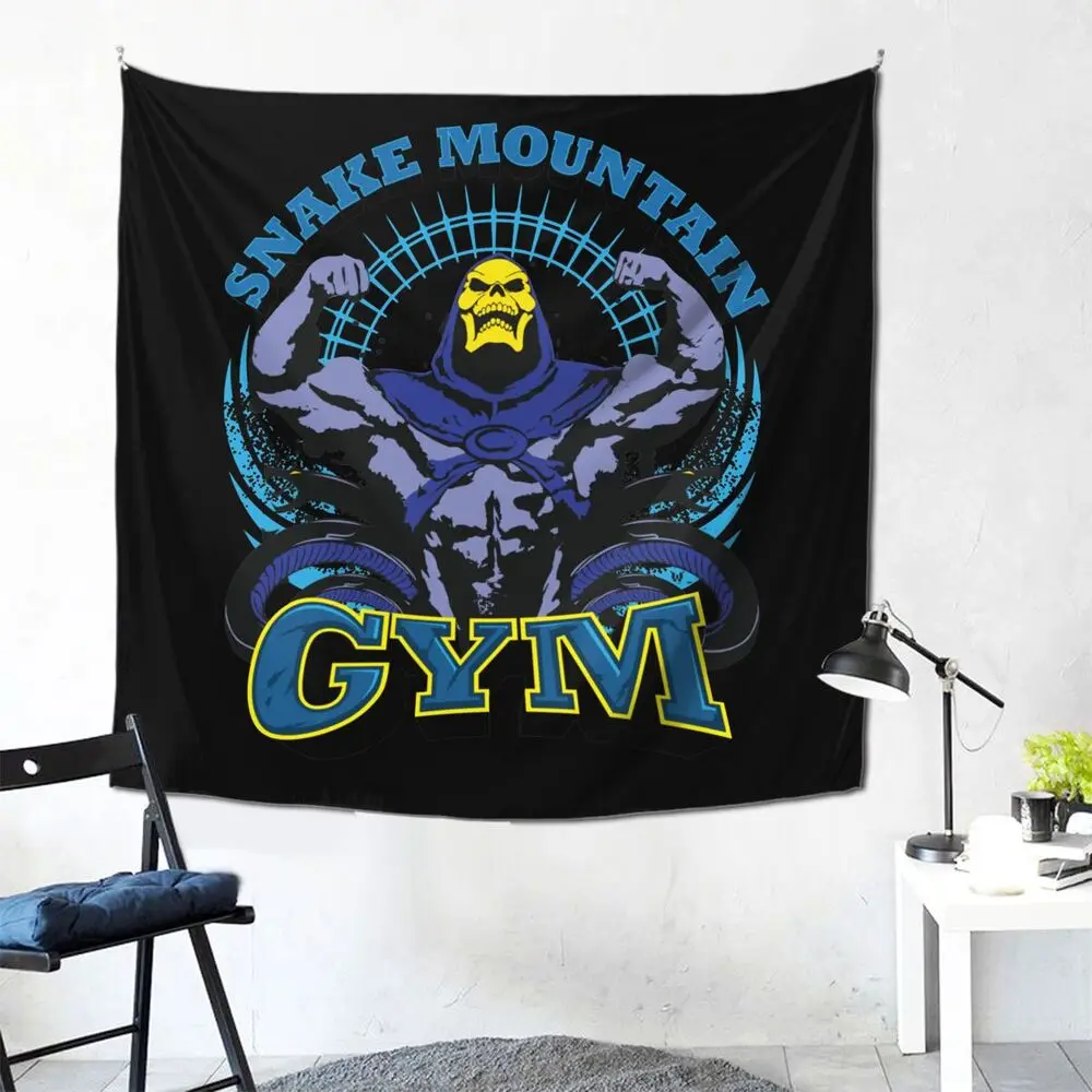 

FFO He-Man Snake Mountain Gym Tapestry Workout Bodybuilding Fitness Tapestry Polyester Wall Hanging Room Decor Wall Tapestry
