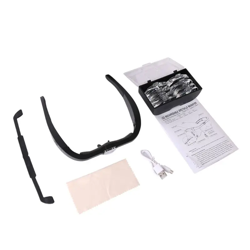 

Magnifying Glasses Magnifier 1.5X 2.5X 3.5X 5.0X USB Rechargeable with LED Light for Reading Jewelers Watchmaker