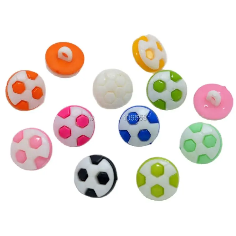 100 шт., 13 мм, пластиковые разноцветные флейты с хвостовиком для детской одежды