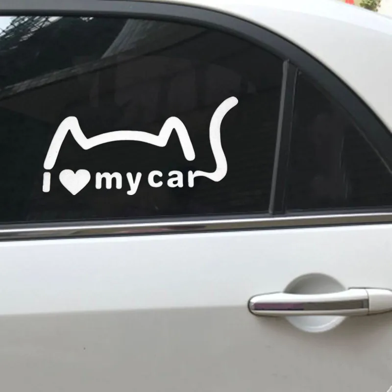 

Car Sticker I Love My Car 3D Sticker Auto Body Rearview Mirror Sticke Funny Cute Auto Decorations Decals For Car Accessories