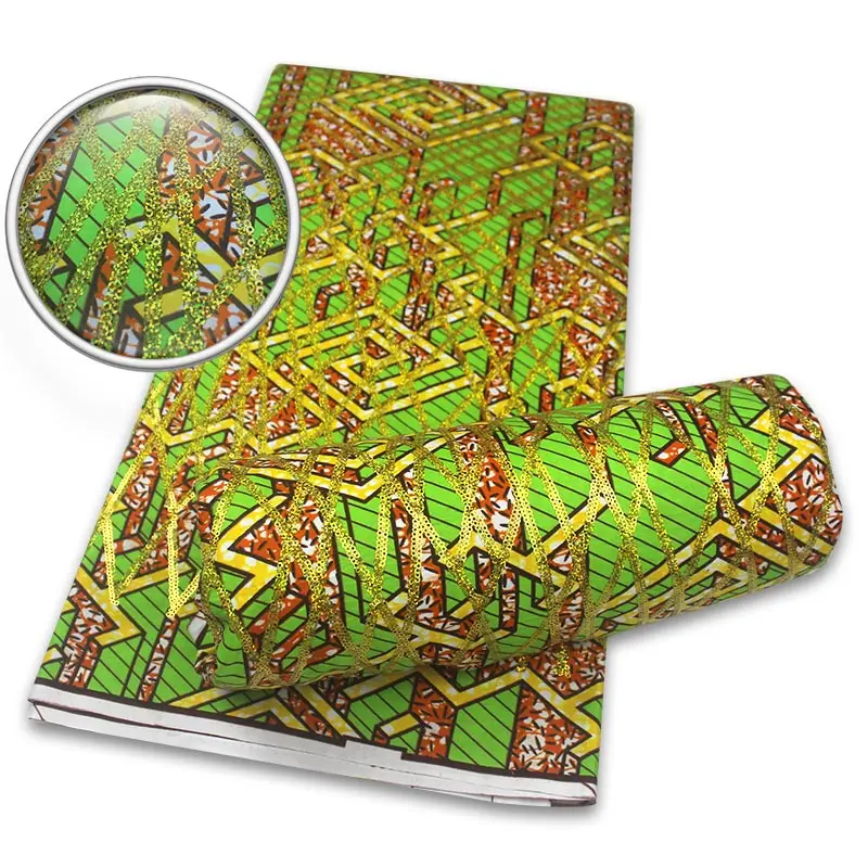 

Latest Sequins African Fabrics 100% Cotton Batiki Wax Prints Kitenge/Pagnes/Kikwembe Embroidered Sequins YXL-14