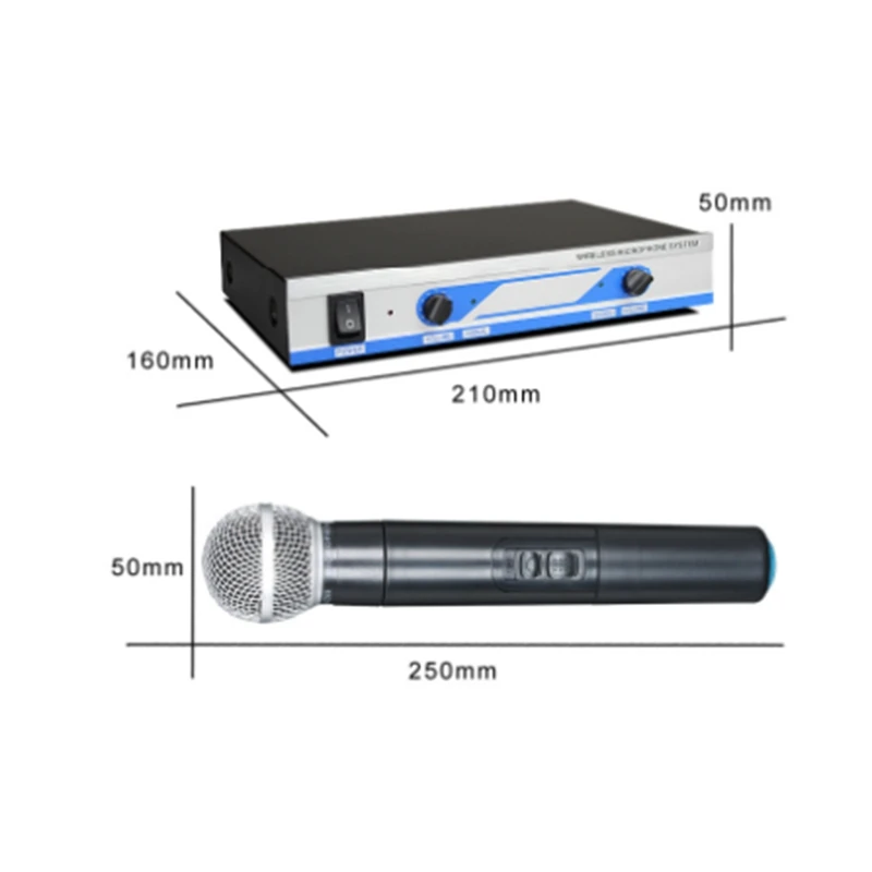 Лучшие предложения беспроводной микрофон с двойным УКВ карманный приемник для