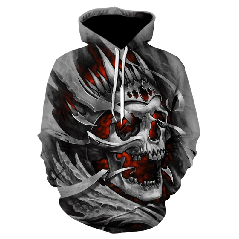 

Autumn war black hoodies men's sweatshirt 3d print funny skull streetwear harajuku pullover hip hop jacket men sweatshirt XXS-4X