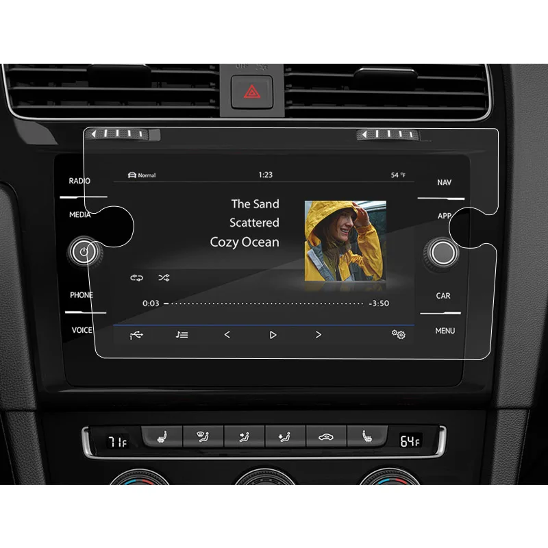 Buendeer 8 дюймовая Защитная пленка для экрана GPS Volkswagen Tiguan Atlas 2019 2018 VW Golf R GTI Alltrack