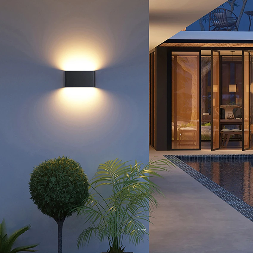 

LED Outdoor Wall Lamps Waterproof Aluminum Wall Lights Porch Garden Corridor Wall Sconce Indoor Wall Light