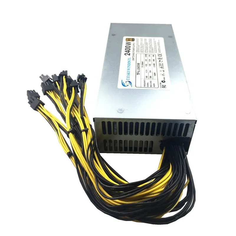 T.F.SKYWINDINTL 2400W Биткоин Майнер sever блок питания 220 В 2400 Вт импульсный ATX PSU для Antminer BTC ETH