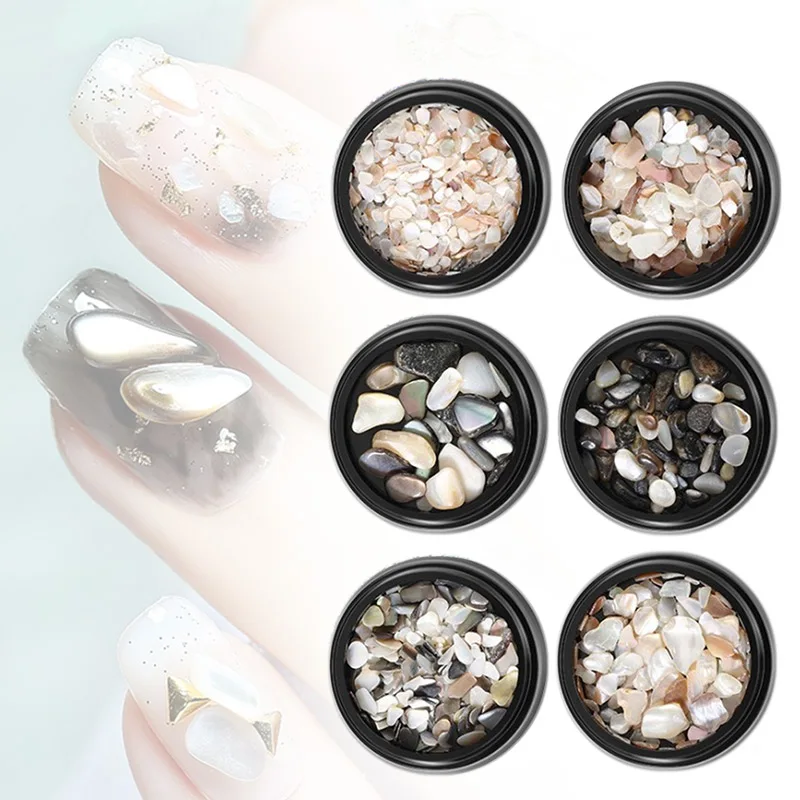 3D ракушки для ногтевого дизайна фрагменты маникюрный декор самодельные наклейки