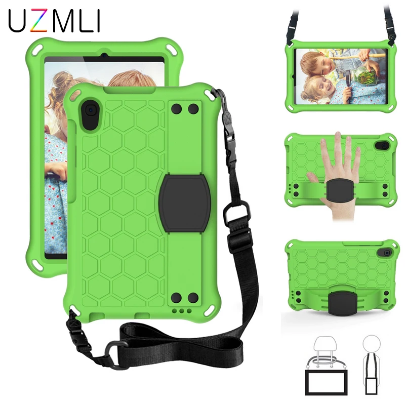 

Shockproof Kids Safe EVA Case For Hua Wei M6 8.4 M5 lite 8.0 Matepad T8 8.0 with Hand Shoulder Strap Stand Silicone Tablet Cover