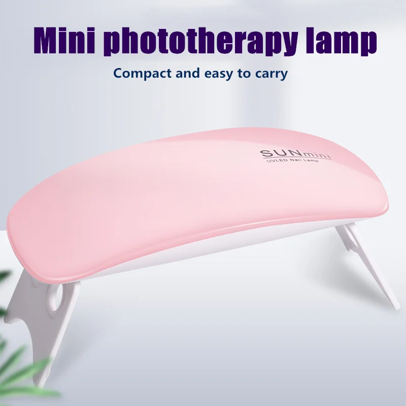 USB лампа для выпечки мини ногтей Светодиодная сушилка Складная портативная