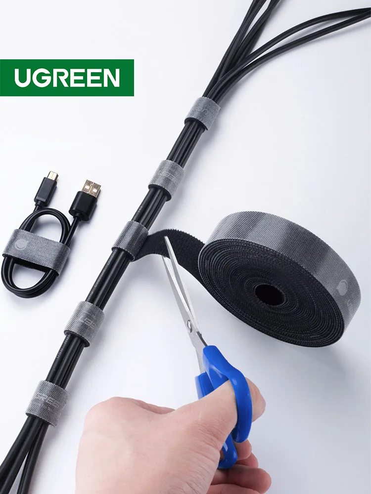 Ugreen Cable Organizer Wire Winder Clip Earphone Holder Mouse Cord Protector Cable Management For iPhone Samsung USB Cable