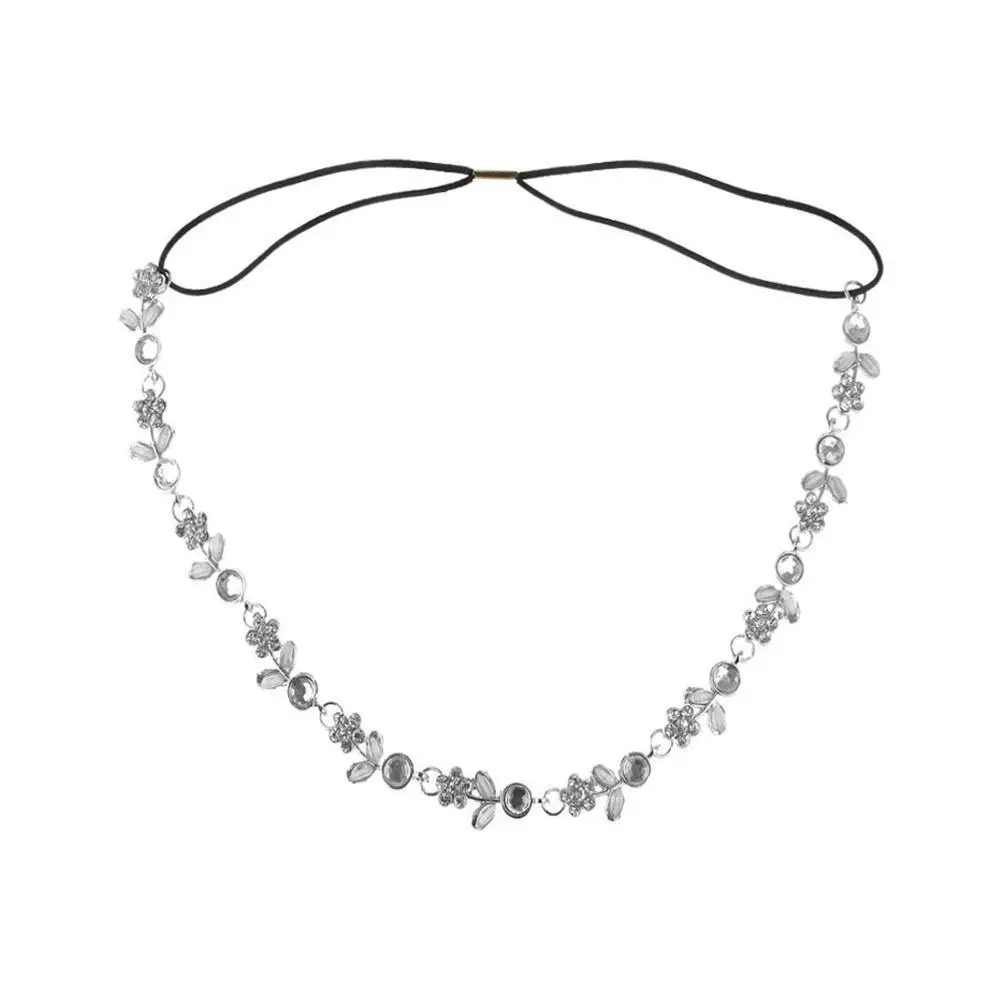 New Korean Simple Crystal Rhinestones Head Bands Women Accessories Hair Hair Fashion Jewelry Bands Dress For Girls Headband Y2V4