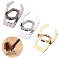 modern foldable smoking pipe stander rack stainless steel cigarettes support cigar holder base tobacco accessories gift
