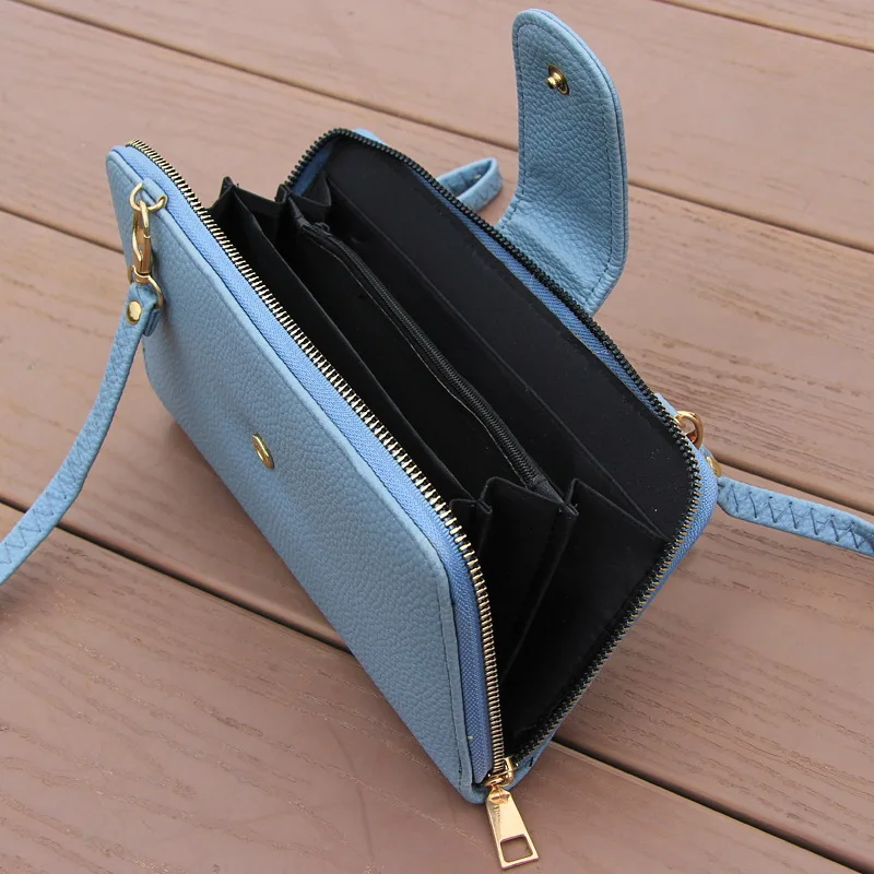 

New casual fashion multi-card portable wallet ladies one-shoulder messenger bag