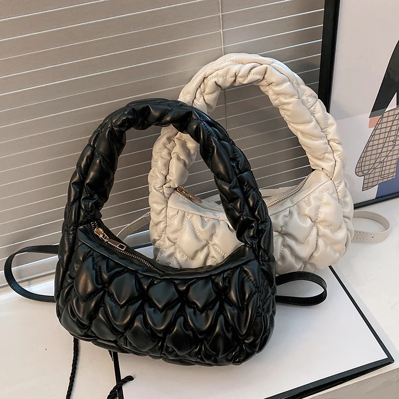 

Дизайнерская Женская Сумка кросс-боди из мягкой искусственной кожи, маленькая, со складками, зимняя, 2021