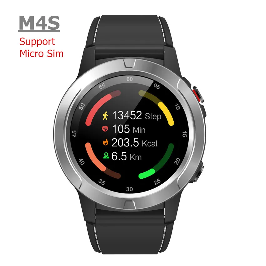 Silver-M4S ASKMEER M4 Смарт-часы Поддержка SIM и Bluetooth телефонные звонки, GPS Smartwatch телефон для мужчин и женщин IP65 водонепроницаемый монитор сердечного ритма часы - Цвет: Silver-M4S