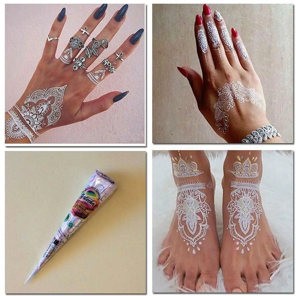 Краска для тела из натуральной травяной хны конусы временная Водонепроницаемая