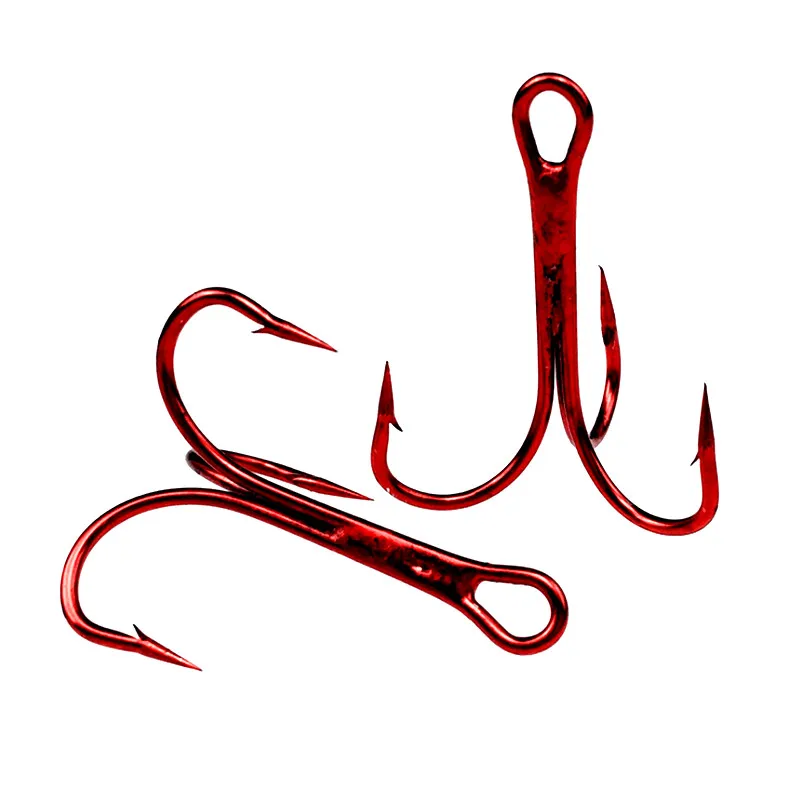 100 шт. колючий рыболовный крючок из высокоуглеродистой Сталь заостренные тройные