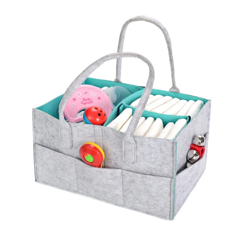 

Baby Diaper Caddy Organizer Portable Holder Bag for Changing Table and Car, Nursery Storage bins 35*25*18cm