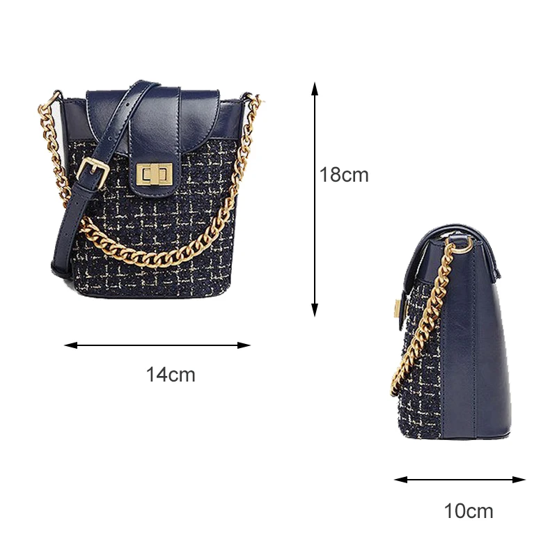 

Fashion Ladies Shoulder Messenger Bag Brand Designer Crossbody Bag for Women Chain Shoulder Bag Wool PU Leather Ladies Hand Bag