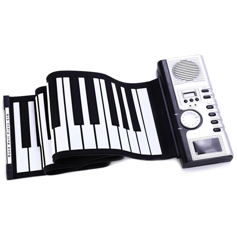 

Portable 61 Keys Roll-Up Piano Silicone USB MIDI Keyboard MIDI Conctroller Hand Electronic Piano Keyboard Instrument accessories
