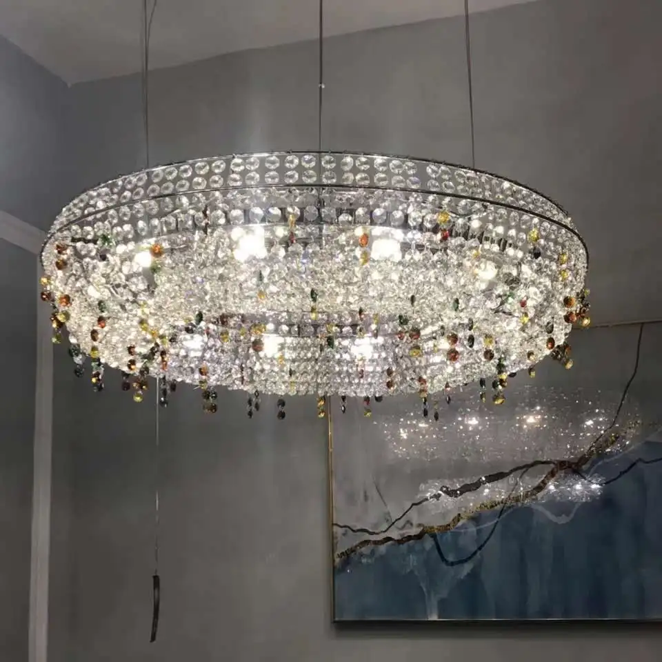 2021 Современная Большая хрустальная люстра светильник приспособления для
