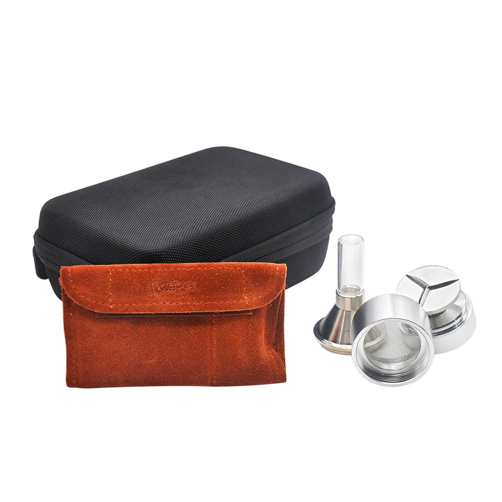 Стеклянная бутылка для таблеток с трубкой из искусственной кожи алюминиевая