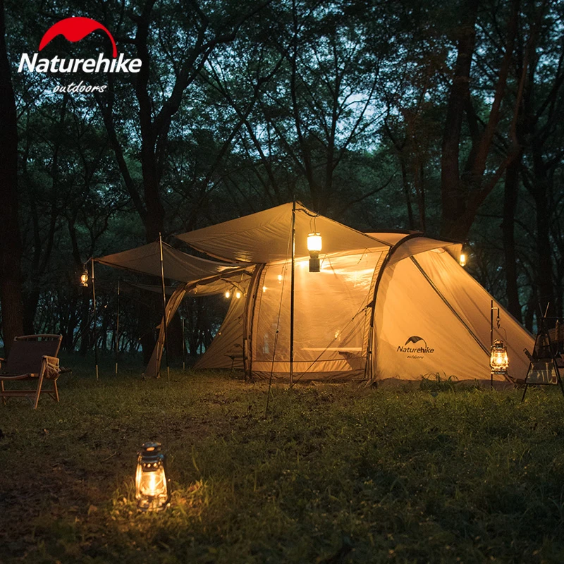 Туннельная палатка Naturehike Овен большая ветрозащитная туристическая с юбкой для