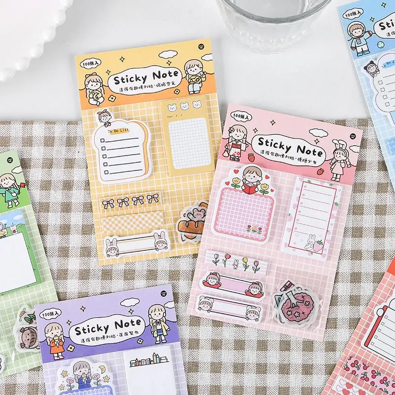 MINKYS Новый Kawaii 100 листов N раз Стикеры для заметок с Набор наклеек того чтобы
