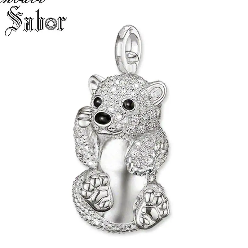 Очаровательные Подвески для детей Polar Bear Женские романтичные Серебристые
