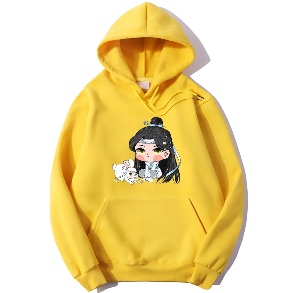 

Chinese Anime Mo Dao Zu Shi Lan Wangji Cartoon Kawaii Graphic Funny Aesthetic Rabbit The Untamed Tops Women Hoodie Streetwear