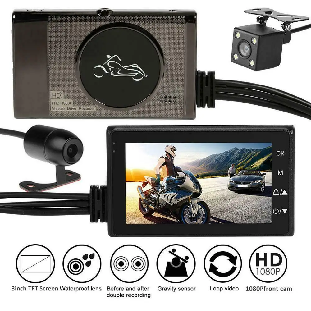 

Jerry 5201 Dual Camera Motorcycle DVR Video Recorder CV06 1920*1080 front camera VGA format 1080P/60f/s JPEG