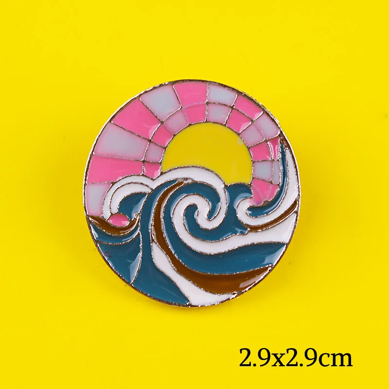 Ocean Sea Wave Brooches Whale Tail Badges on Backpack Pin for Clothes Enamel Pins Backpacks Badge Jewelry Accessories | Дом и сад