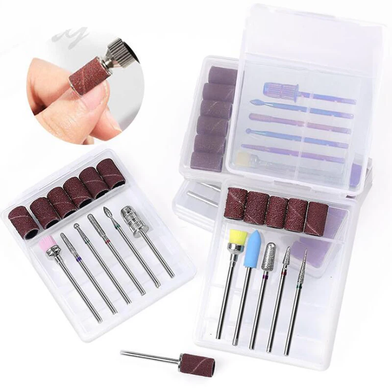 Набор сверл для дизайна ногтей из вольфрамового сплава наборы шлифовальные