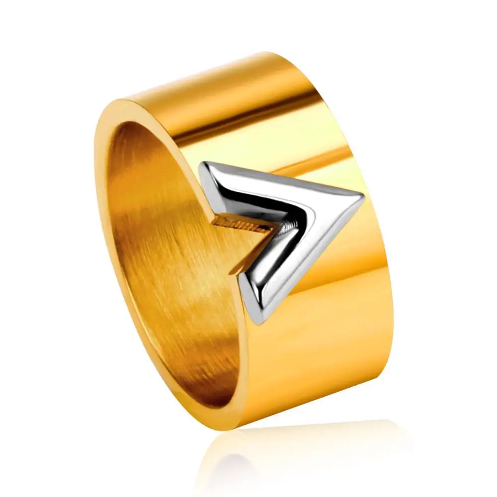 Роскошные кольца 10 мм с большими буквами набор золотых колец из нержавеющей