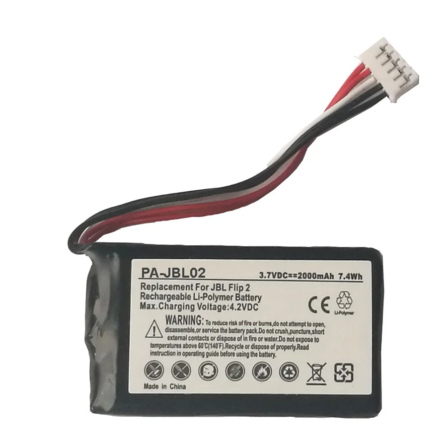 Аккумулятор AEC6530552P для JBL Flip 2 Bluetooth громкий динамик 3 7 В 2000 мАч литиевая полимерная