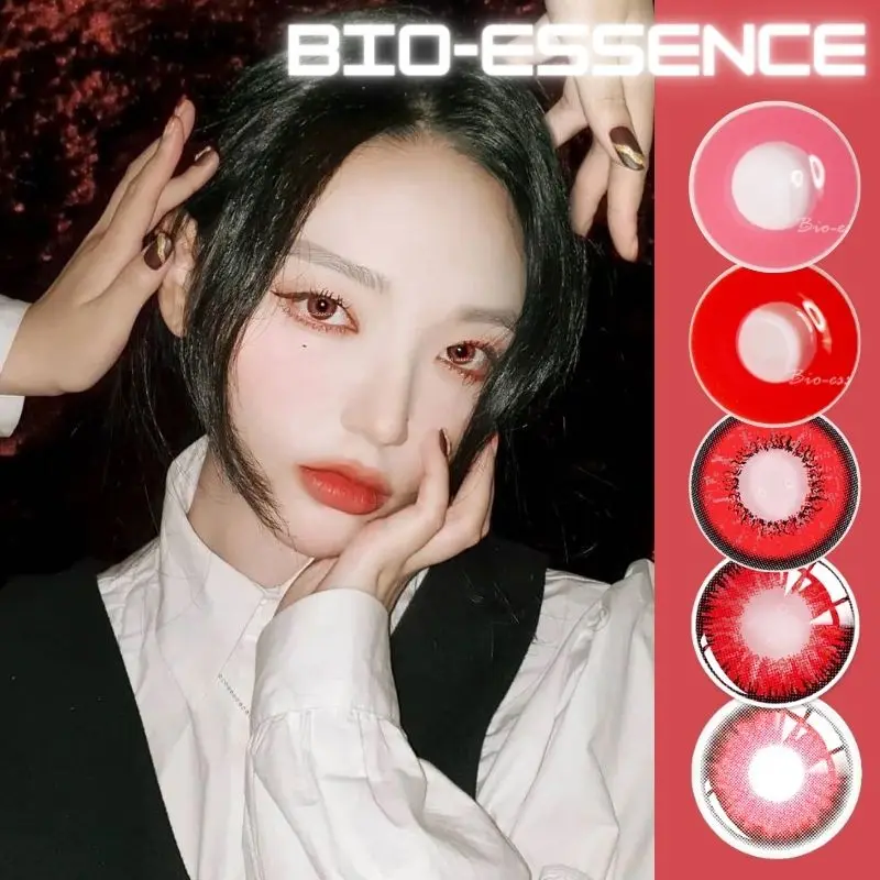 

Bio-essence 2Pcs/pairs Contact Lenses For Eyes Anime Lentillas Rojas Cosplay Cosmetics For Eyes Beauty Enlarging-Effect Lenses