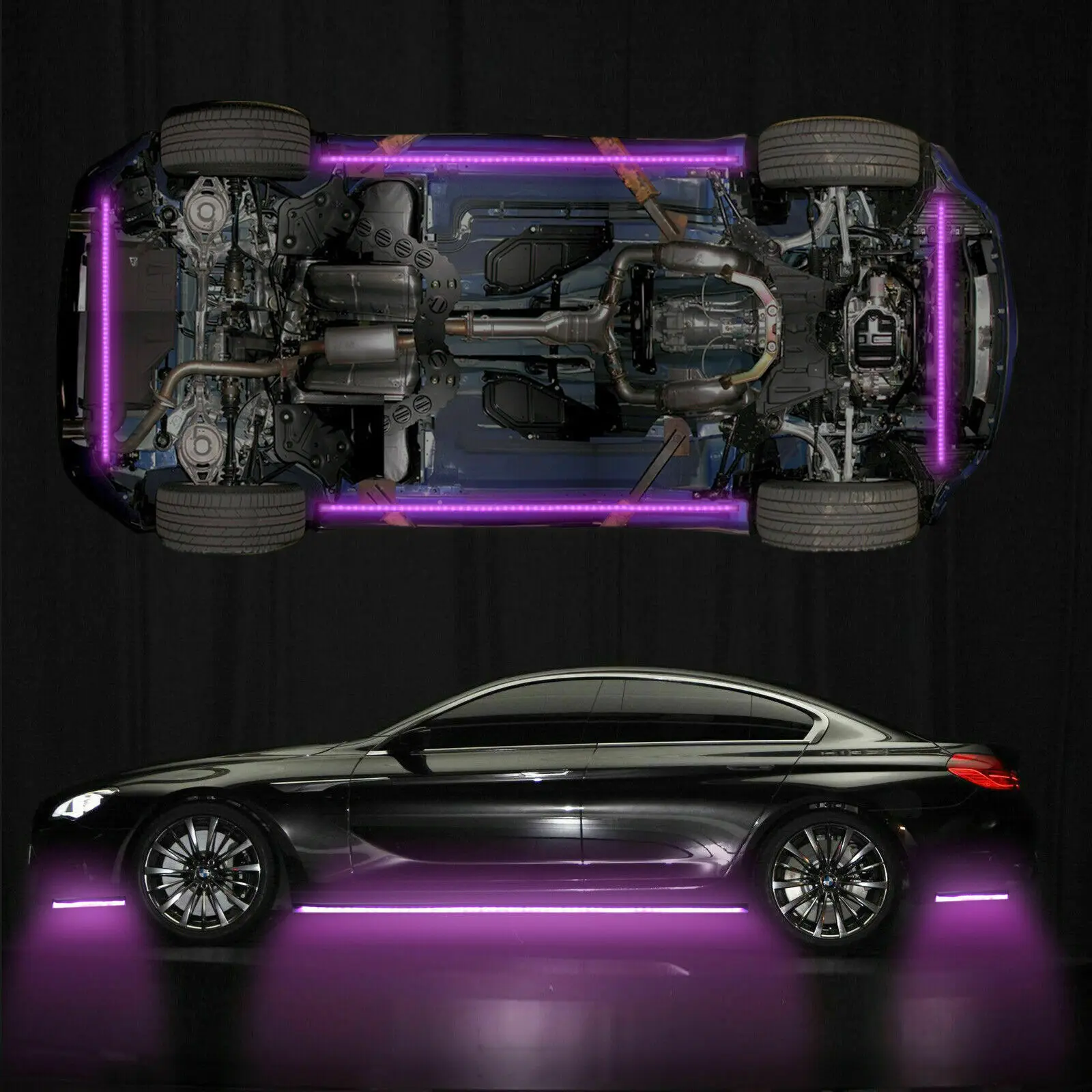 Car Interior Atmosphere LED RGB Strip Light Dashboard Floor Foot Decorative Lamp Music Control RV Caravan Accessories | Автомобили и