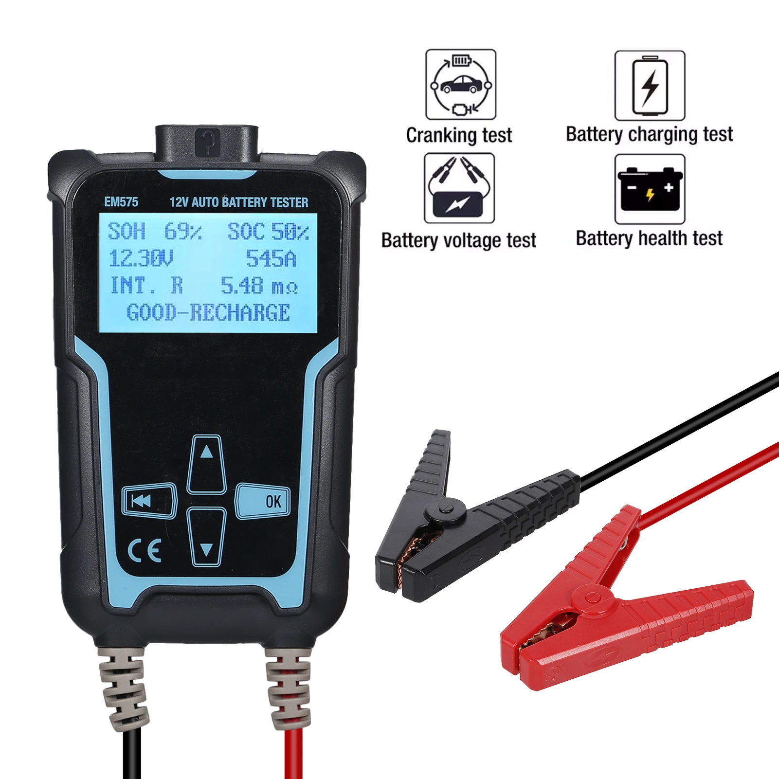 12V-24V Automotive Load Battery Tester Digital Analyzer Car 100-2200 CCA Bad Cell Test Tool | Автомобили и мотоциклы