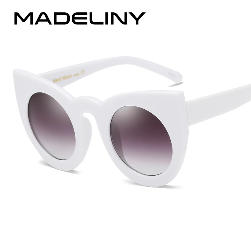 Женские солнцезащитные очки кошачий глаз MADELINY винтажные Круглые Солнцезащитные