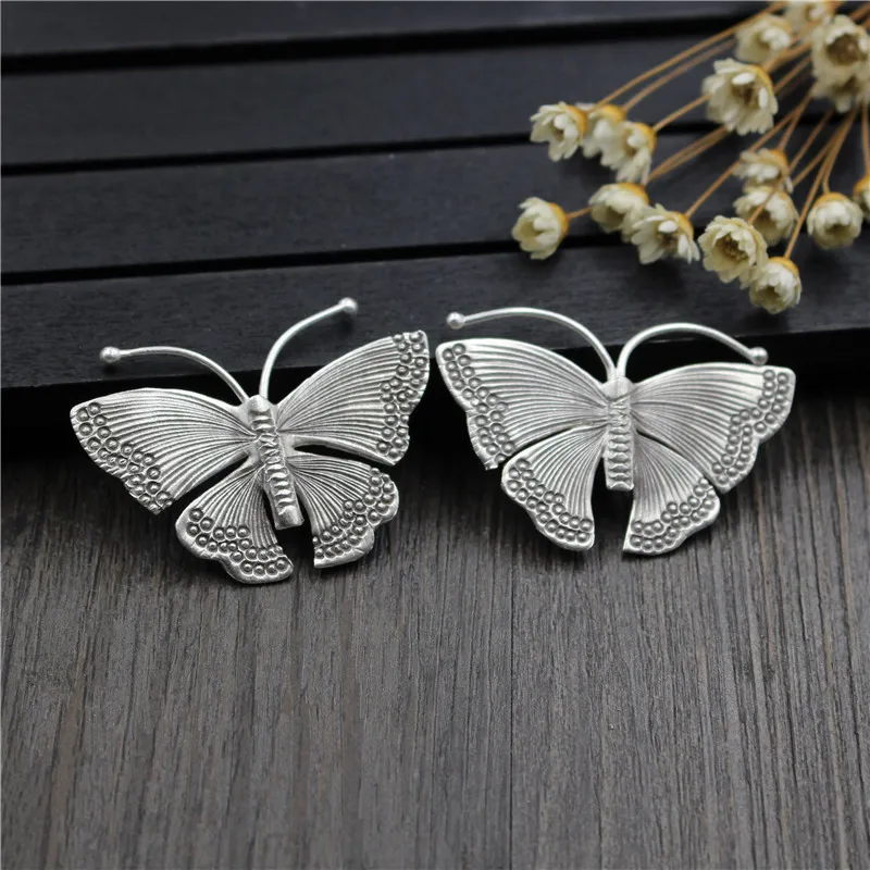 

Fyla Mode 925 Sterling Silver Butterfly Pendant for Women Lady Chain Necklace Fashion Antique Thai Silver Jewelry PKY162