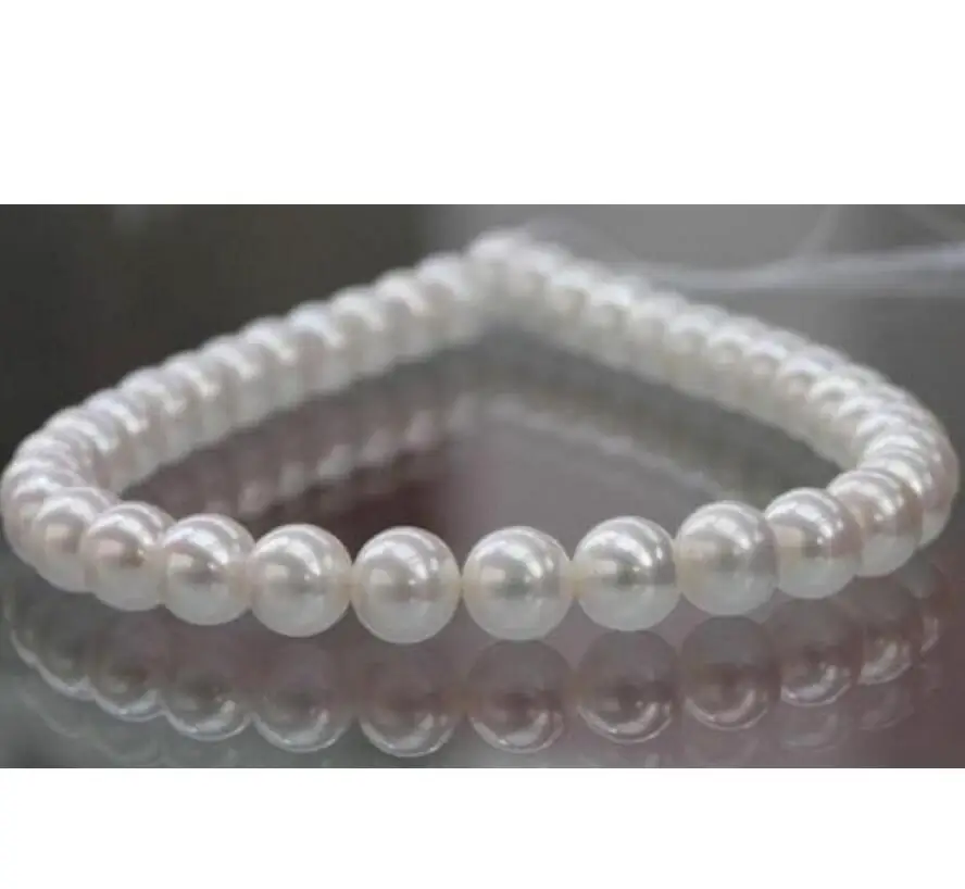 Ювелирные изделия бесплатная доставка красивое ожерелье из белого жемчуга с