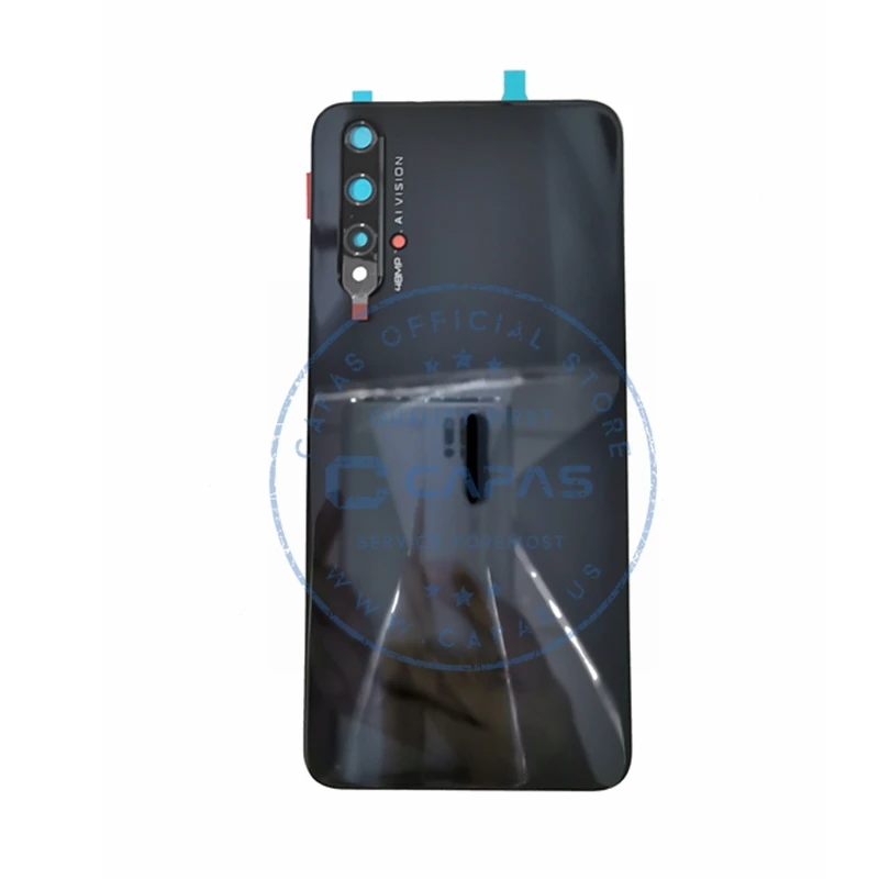Оригинальная задняя крышка для Honor 20+ стеклянный объектив для камеры для huawei nova 5 T, задняя крышка для батареи, запасные части для двери