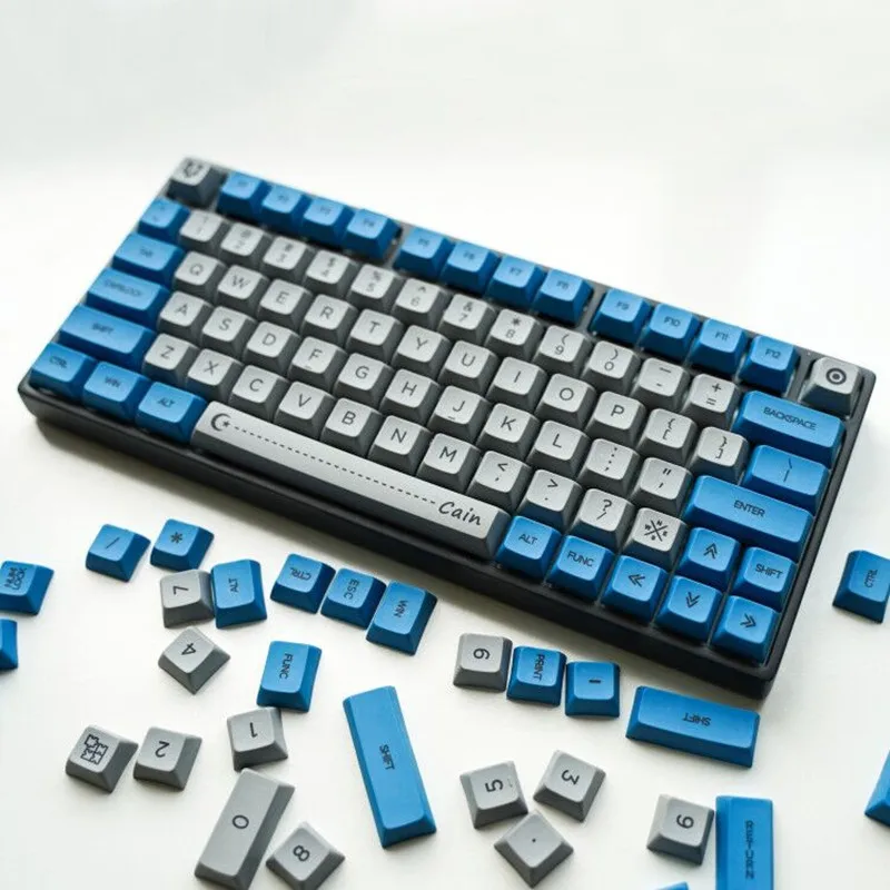 XDA Keycap PBT Sublimation для H60 GK61 GK64 84 96 87 104 108 клавиши механическая клавиатура темно синяя