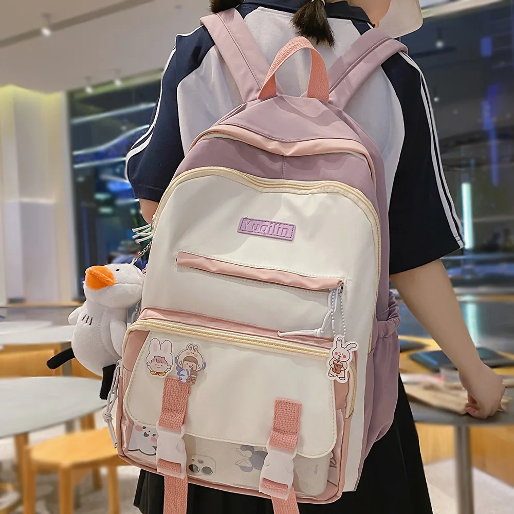 

Женская водонепроницаемая прозрачная сумка Kawaii, женский рюкзак для колледжа, модный прозрачный женский дорожный рюкзак, женские милые сумк...