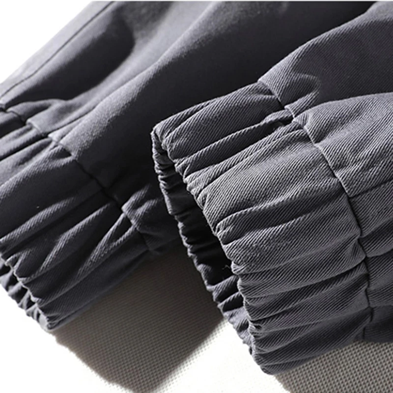 

Cotton Cargo Pants 2021 Man Pants New Fashion Streetwear Stitching Color Joggers Hip Hop Long Pants Men Elastic Waist Cargo Pant